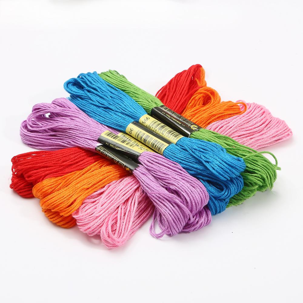 Fil de couture en point de croix coloré, 5 pièces/sac par petite barre 7.5m, , fournitures et tissus pour bricolage de vêtements, offre spéciale