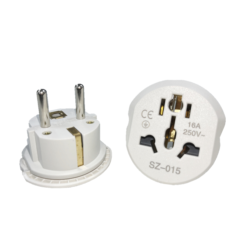 EU-stekkeradapter VS naar EU-stekkeradapter 16A 250V Universele reisadapter EU-aansluiting AU UK US CN naar EU Korea Kr Wall 2 ronde aansluiting