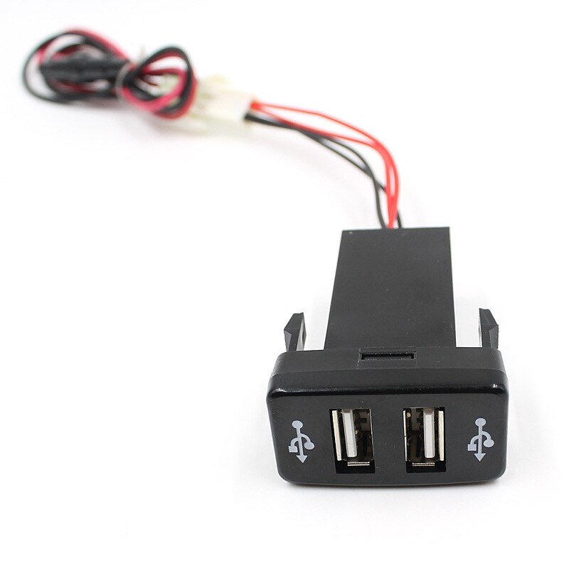 Car 5V 2.1A USB Interface Socket Charger and USB Audio input Socket use for TOYOTA Hilux VIGO,Coaster,Corolla ex,Yaris,Reiz