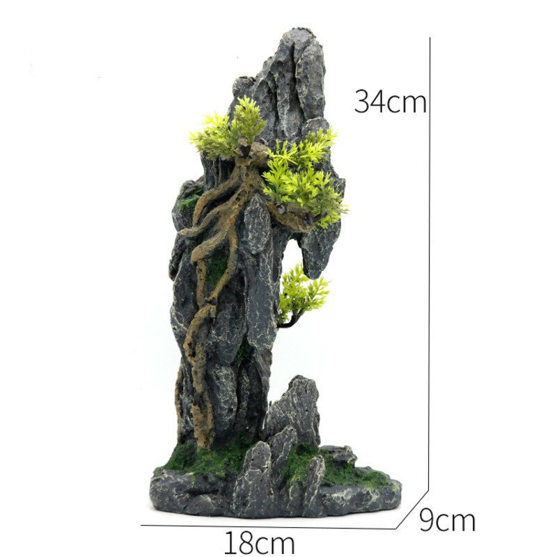 Super Large Aquarium Rockery Decoration Fish Tank Landscaping Artificial Resin Ornament Decor Aquascape Background Accessories: 7