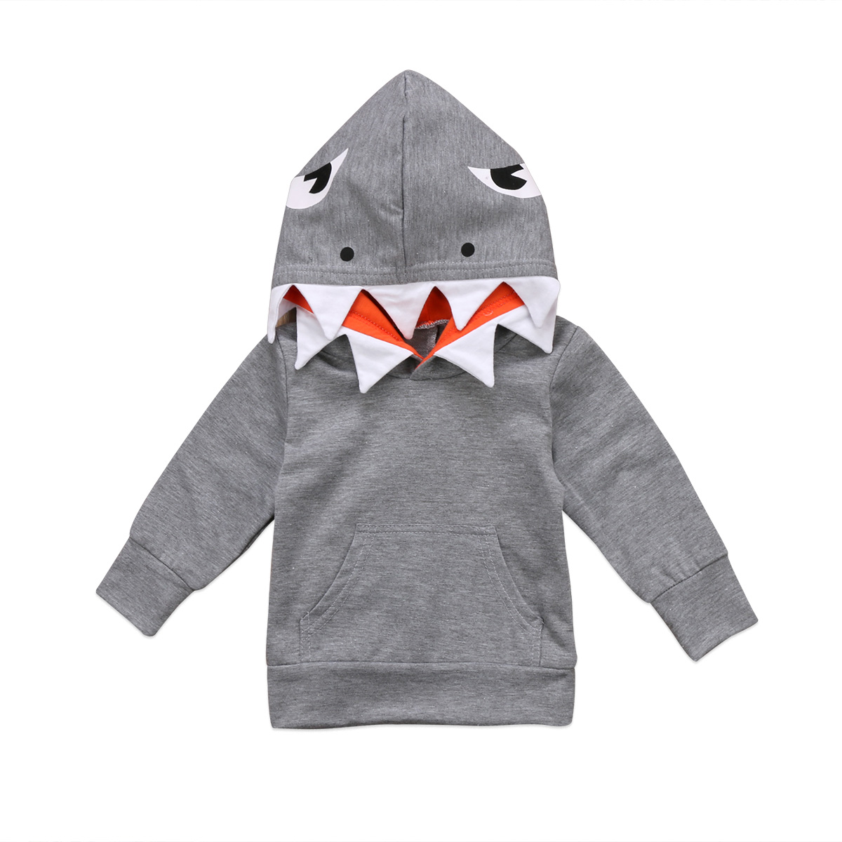 Nyhed toddler børn drenge sweatshirts haj hætteklædte toppe hættejakke frakke overtøj afslappet børnetøj efterår vinter
