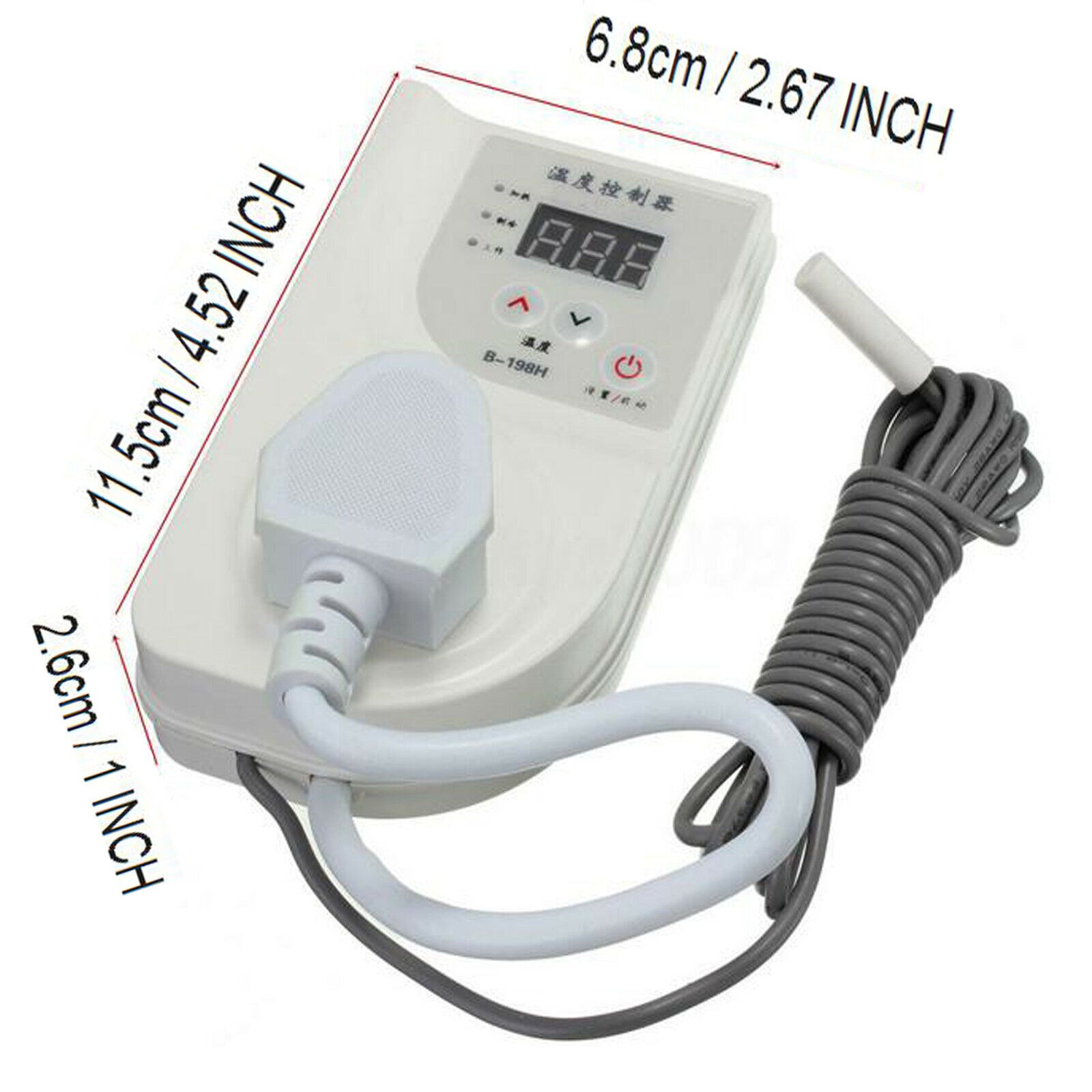 Sensor Wired Relays Digital Temperature Controller Thermostat Heat Outlet Switch