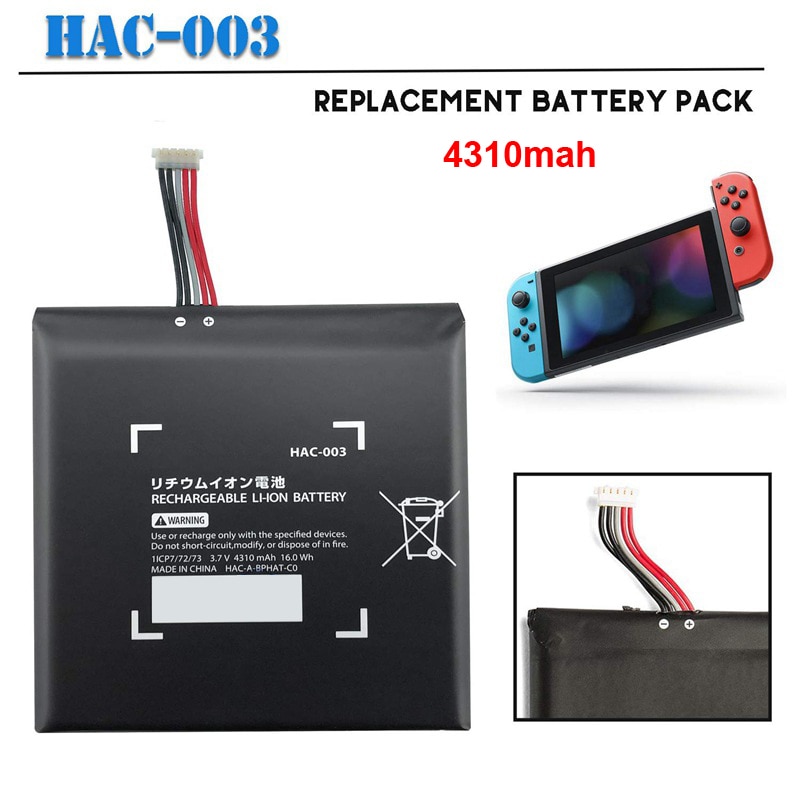 1pc 4310mAh Rechargeable Li-ion Battery Pack for Nintend Nitendo Switch HAC-003 Console Controller Rechargeable Battery
