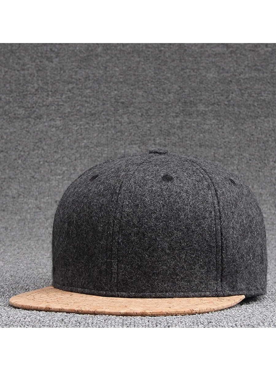 winter flat brim hip hop hats youth skateboard caps wool cork peak wool baseball cap men felt snapback hat