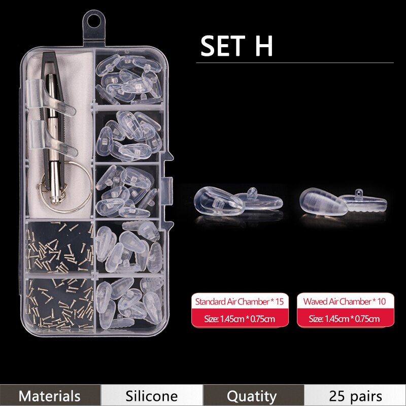 Pehmeät nenätyynyt silmälaseihin silikoniset nenätyynyt silmälaseihin aurinkolasien ruuvit: H