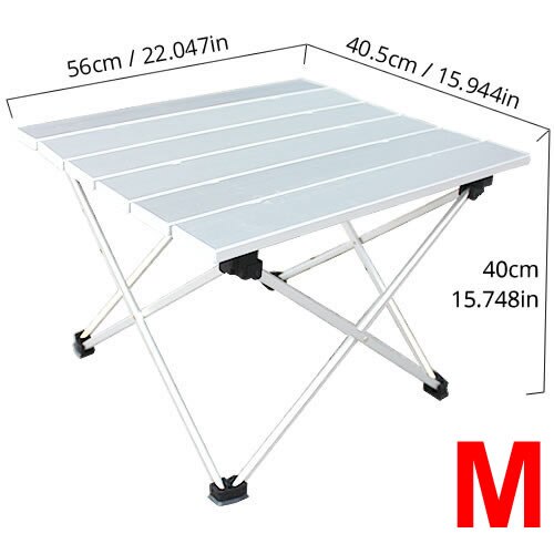 Foldable Camping Table Portable Metal Camping Dining Table Lightweight Small Aluminum Table with Carrying Bag for Picnic: 01