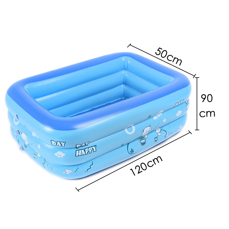 120cm gonflable carré piscine enfants baignoire bébé usage domestique pataugeoire enfants gonflable piscine directe