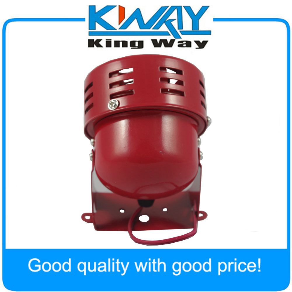 12V Motor Driven Red Air Raid Siren Horn Alarm Horn Car Truck 1950s Style 3"