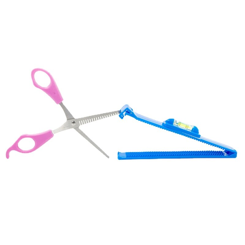 2 Stks/partij Professionele Kapper Gereedschap Diy Haar Snijden Snoeien Pony Kappers Schaar Met Liniaal Voor Vrouwen Kapper Benodigdheden