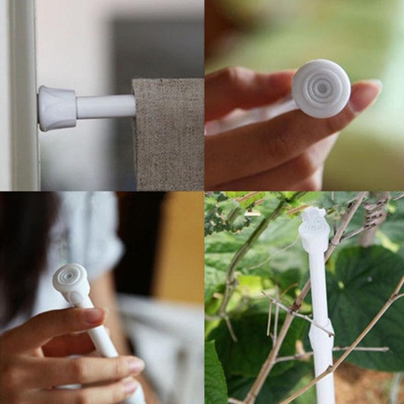 Udtrækkelig teleskopisk stangstang, bøjelig badeværelseshængende badeforhængsstang til garderobe, diameter 1.3 cm