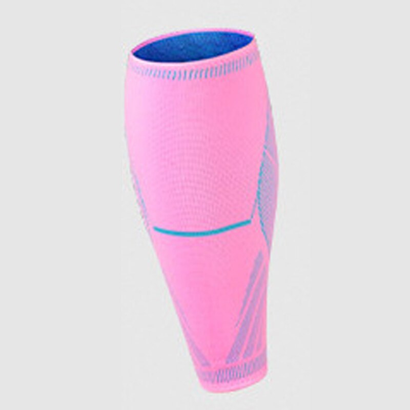1PCS Adults Football Shin Guards, Teenager Elastic Compression Leg Sleeve,Basketball Training Fitness Sports Running Shin Guard: Pink / XL
