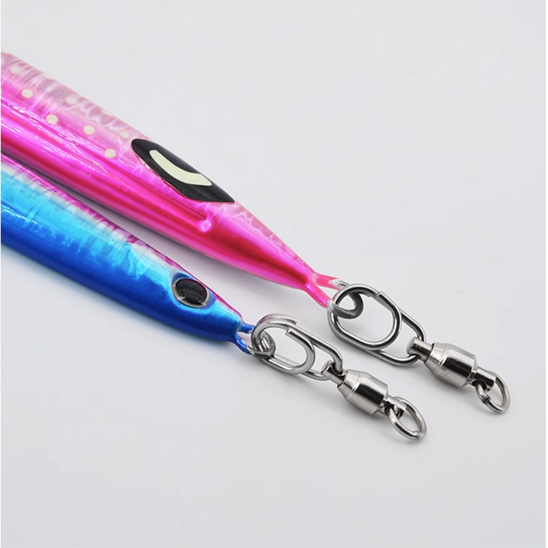 Connecteur de pêche à enroulement pivotant, en acier inoxydable, avec roulement à billes, Clip de pêche à encliquetage rapide, 10 à 50 pièces