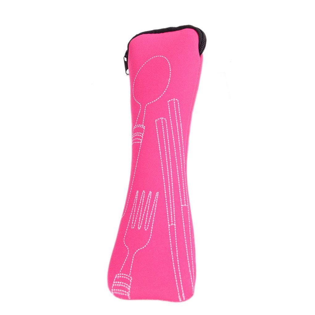 Accesorios de viaje 1 Uds. Popular 3x tenedor cuchara cubierta bolsa cubiertos Portátil Bolsa de pícnic de Camping utensilios para pícnic: NO.3