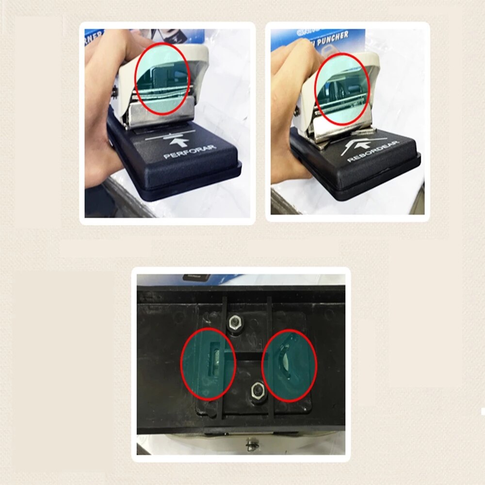 PVC ID Card Photo Badge Punching Tool paper cutter 2-in-1 tool does 1/4-inch Radius