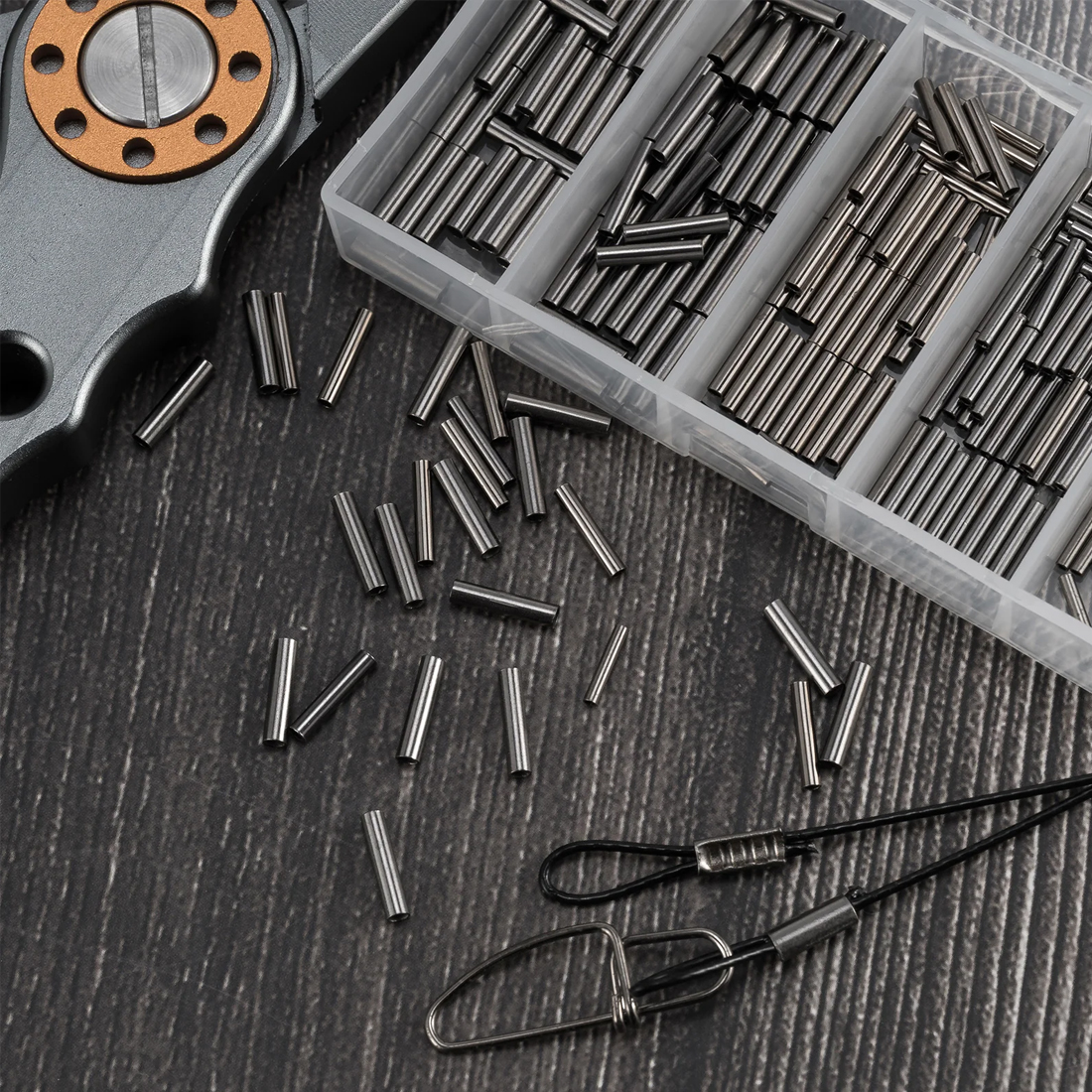 FishTrip Fishing Crimp Sleeves Brass Copper High Strength Corrosion Resistant Single Double Connector Terminal Tackle