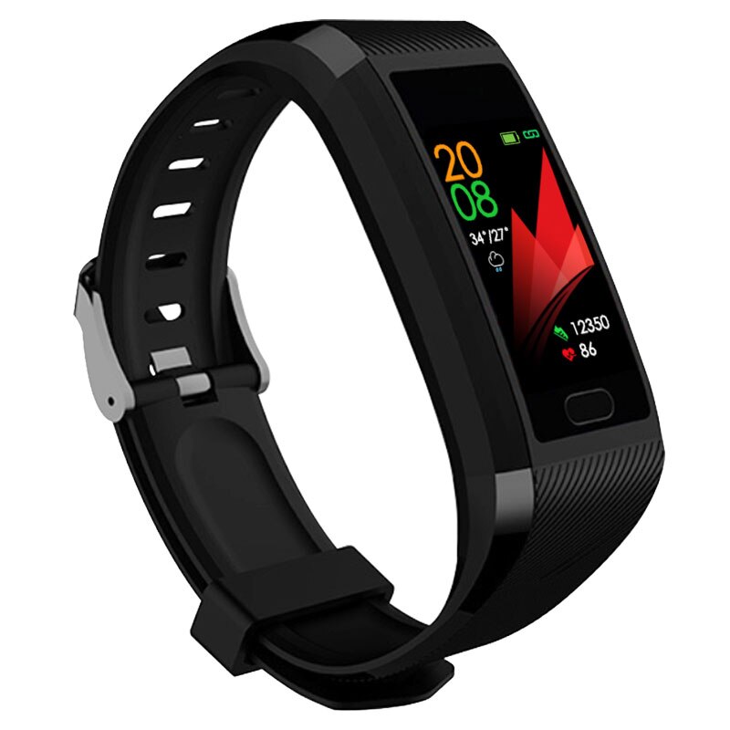 Smart Bracelet Blood Pressure Measurement Pedometer Fitness Tracker Watch Men Women Smart Band Waterproof For Android IOS xiaomi: T12 Black