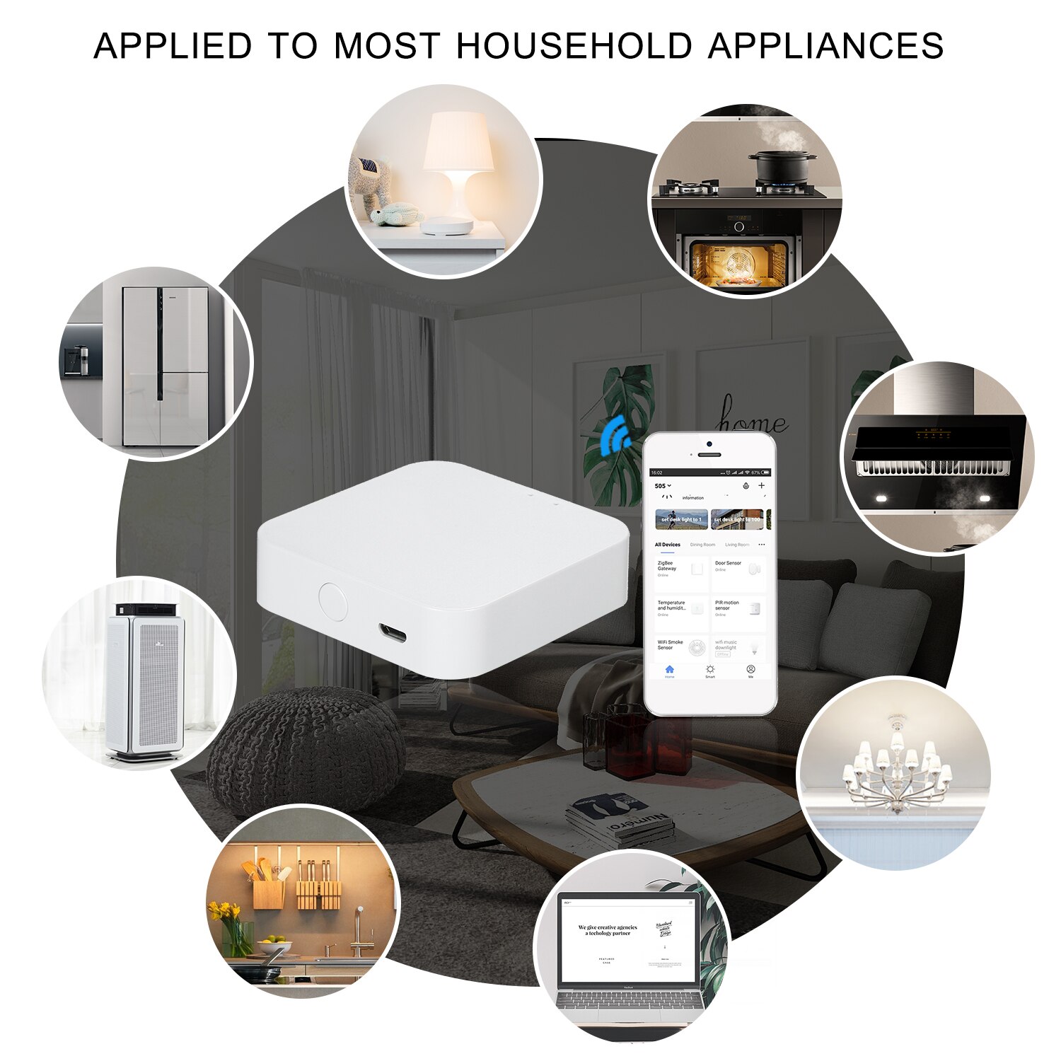 Tuya Zigbee Smart Gateway Multifunctional Smart Home Zigbee Gateway Hub Remote Control Zigbee Devices Work With Tuya Smart APP