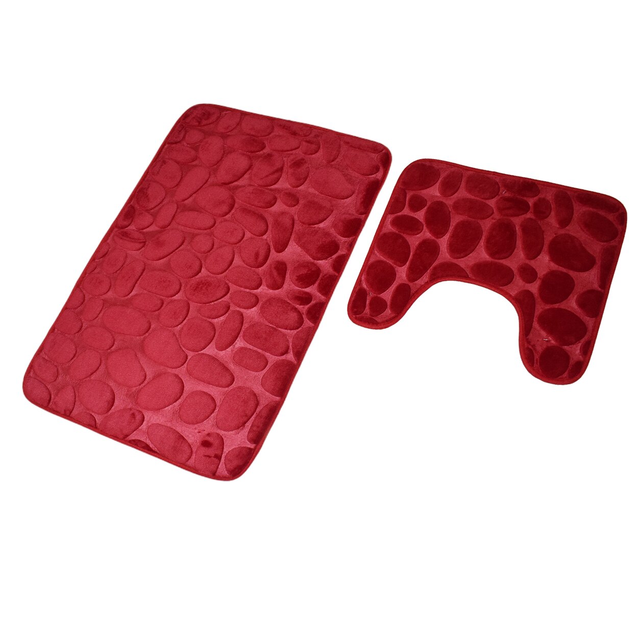 Zeegle Shell Patroon Effen Badkamer Matten Set 2 Stuks Wc Tapijten Anti-Slip Douche Tapijten Wc Deksel Cover badkamer Tapijten: 3