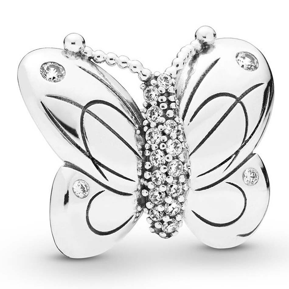 FAI DA TE di Fascino Panda Happily Ever After Castello Ape Miniera Decorativa Della Farfalla 925 Sterling Silver Beads Fit Originale Dei Monili Del Braccialetto: 15