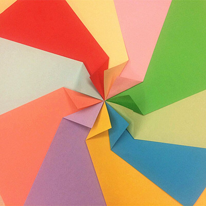 Papel de Origami cuadrado para manualidades, papel plegable de Color sólido de 15x15cm, hecho a mano