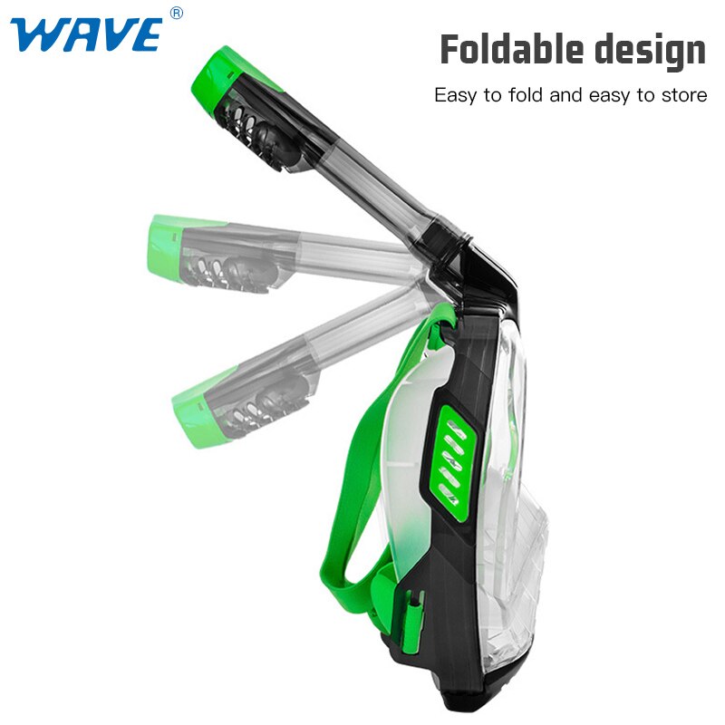 Máscara de esnórquel para adultos, mascarilla de buceo antiniebla, de cara completa, para natación, vista panorámica,