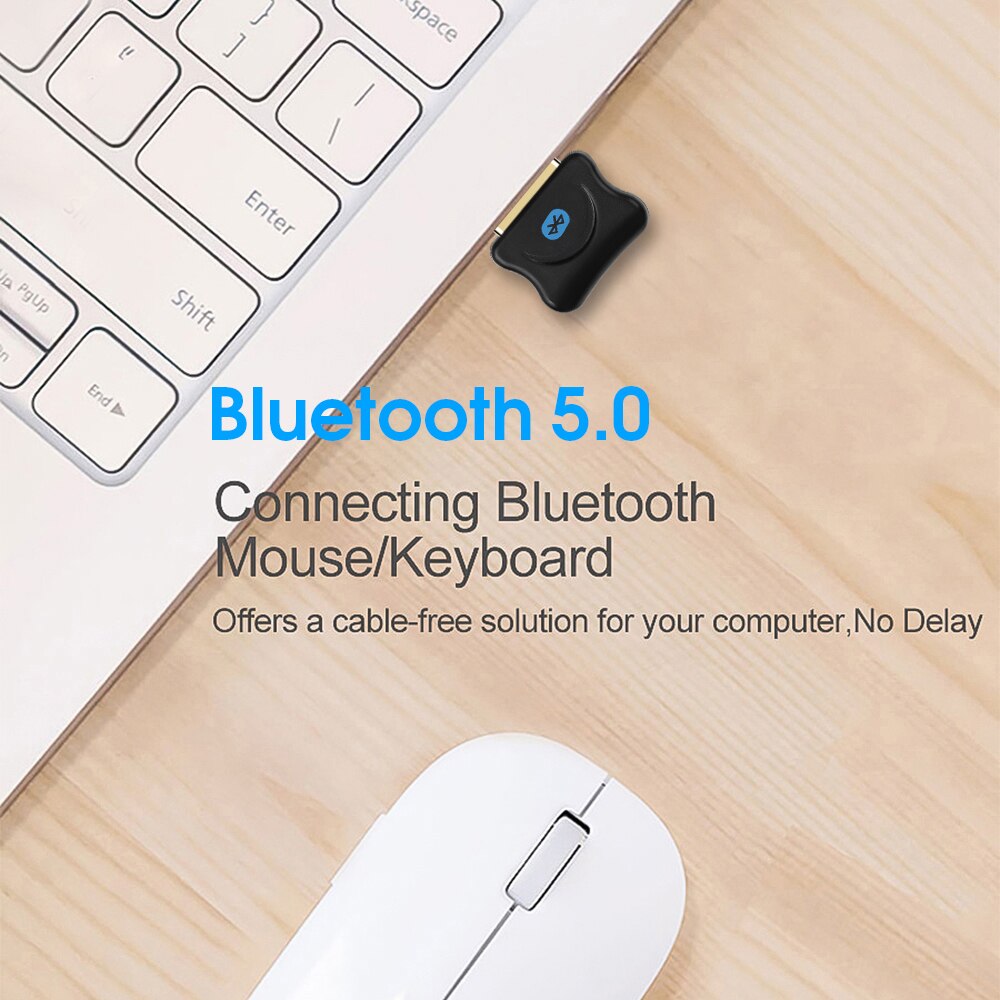 Kebidu Draadloze Bluetooth 5.0 Usb Adapter Mini Bluetooth Dongle Muziek Geluid Bluetooth Zender Ontvanger Adapter Voor Pc