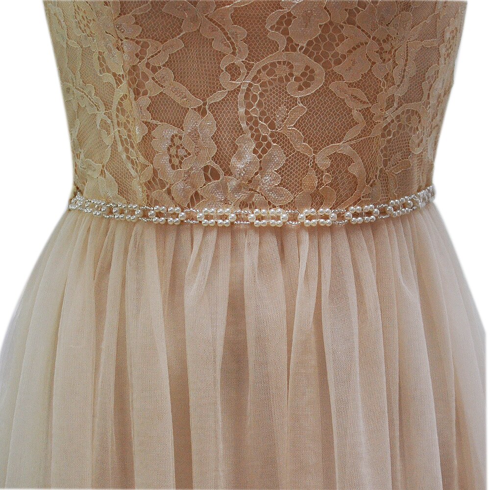 TRXY S246 Wedding Belts Ivory Beading Bridal Belts Pearls Women Belts Fashioon Formal Belts for Girl Party Night Dress