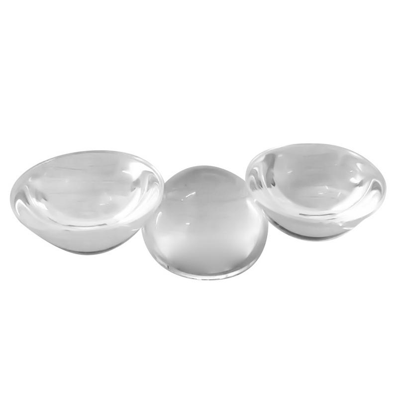 Lente de vidrio óptico convexo plano para linterna LED, lámpara automática, foco de luz, linterna de bicicleta, foco de cabeza, 30, 44, 54, 66 Mm