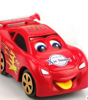 Automatische turn kronkelende speelgoed auto ogen tong zal bewegen de auto