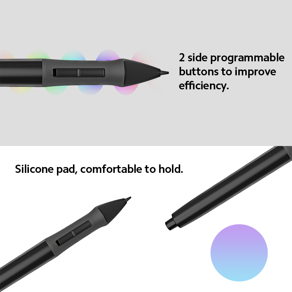 Digital Pen with 2 Programmable Side Buttons 2048 Levels Pressure-sensitive Pen for Huion H420 Graphics Tablet