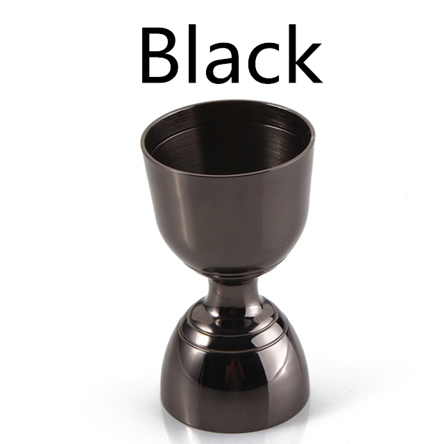 Jigger de cóctel de acero inoxidable, medidor de bebidas, Bar, campana, taza de tiro de licor, herramienta de camarero, 30ml/60ml: Gunmetal Black