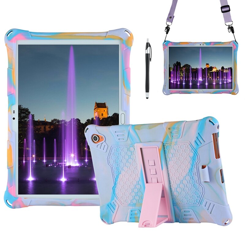 Funda de silicona para tableta Teclast M18 de 10,8 pulgadas, soporte ajustable con bolígrafo capacitivo