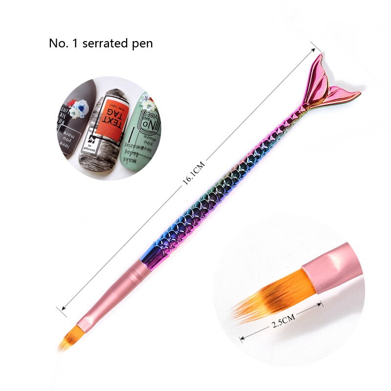 Navolution Gel Polnischen Nagel Pinsel Magie Farbe Allmählich Manikübetreffend Werkzeug Geschnitzt Gewinde Zeichnung Pinsel Stift Meerjungfrau Bleistift ho: 01JC