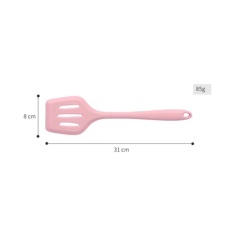 Jankng 1Pc Roze Siliconen Hittebestendig Spatel Soep Lepel Schop Turner Zeef Keukengereedschap Koken Gereedschap Keukengerei: Pink Slotted Turner