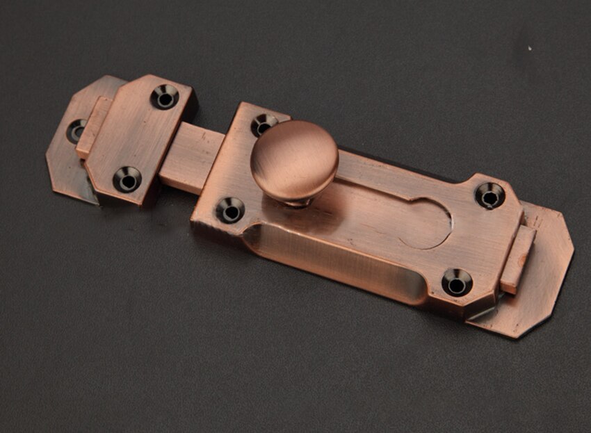 3/4/5 Inch Solid Zinc Alloy Security Dead Bolt, Antique Door Slide Latch Lock, Heavy Duty Gate Safety Sliding Bolt Latches