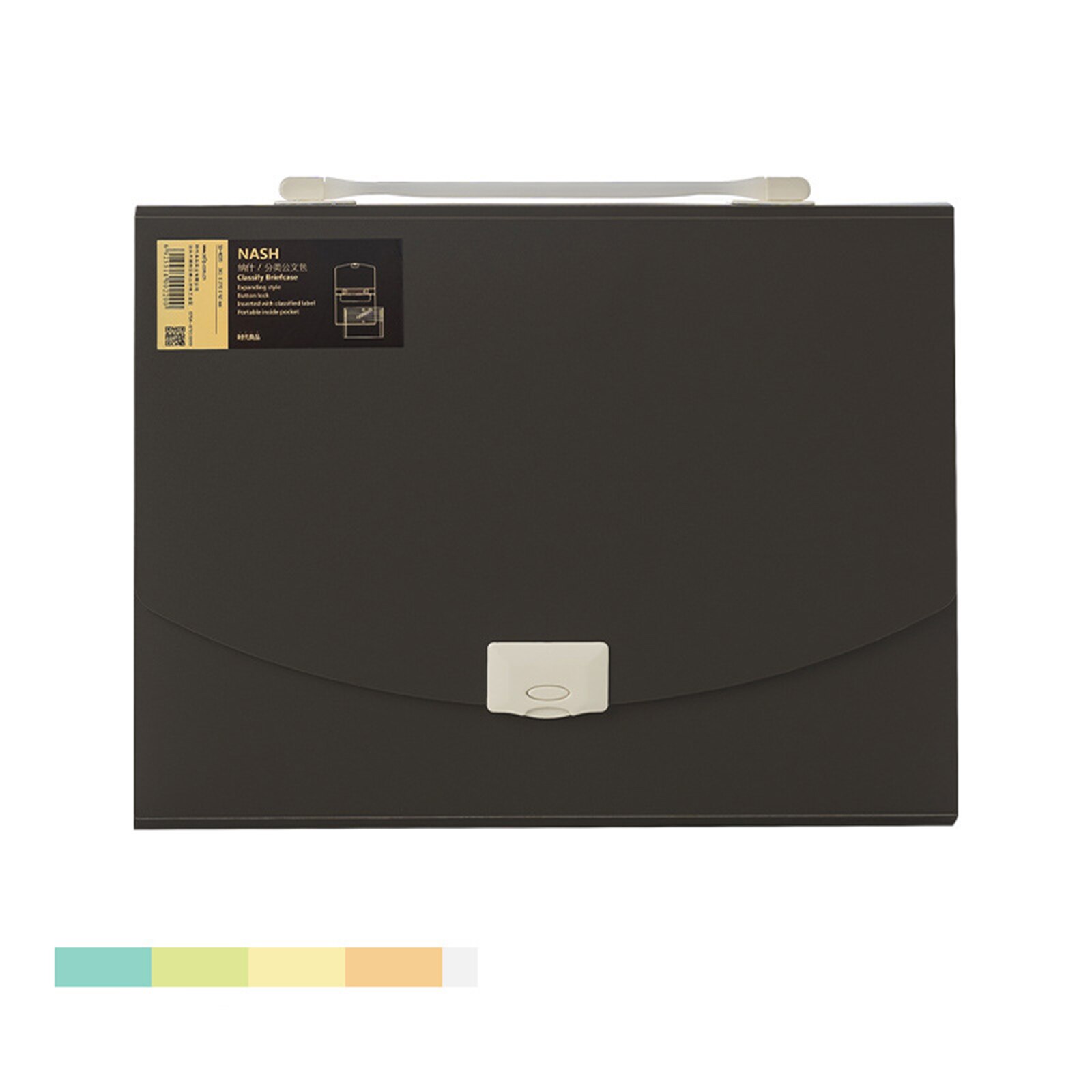 Portable Classification File Organ Bag 6 Compartment Waterproof Document Storage Briefcase Office Desktop Storage Supplies: A2  	Dark grey 