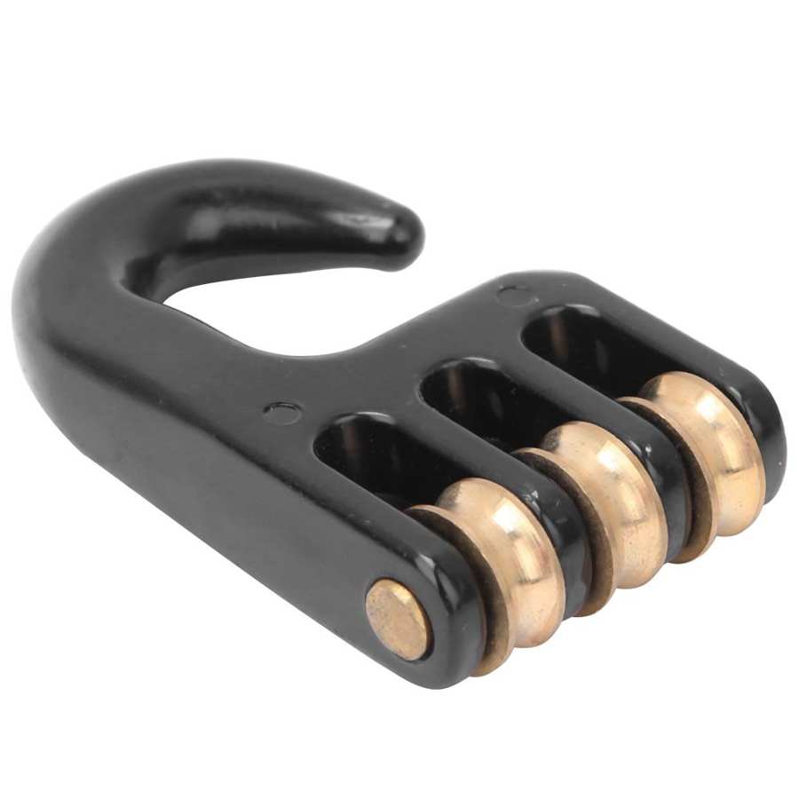 Gancho Universal de polea para aparejo de Windsurf, aleación de aluminio duradero, negro, rueda de 3 rollos, accesorios de Hardware para Windsurf