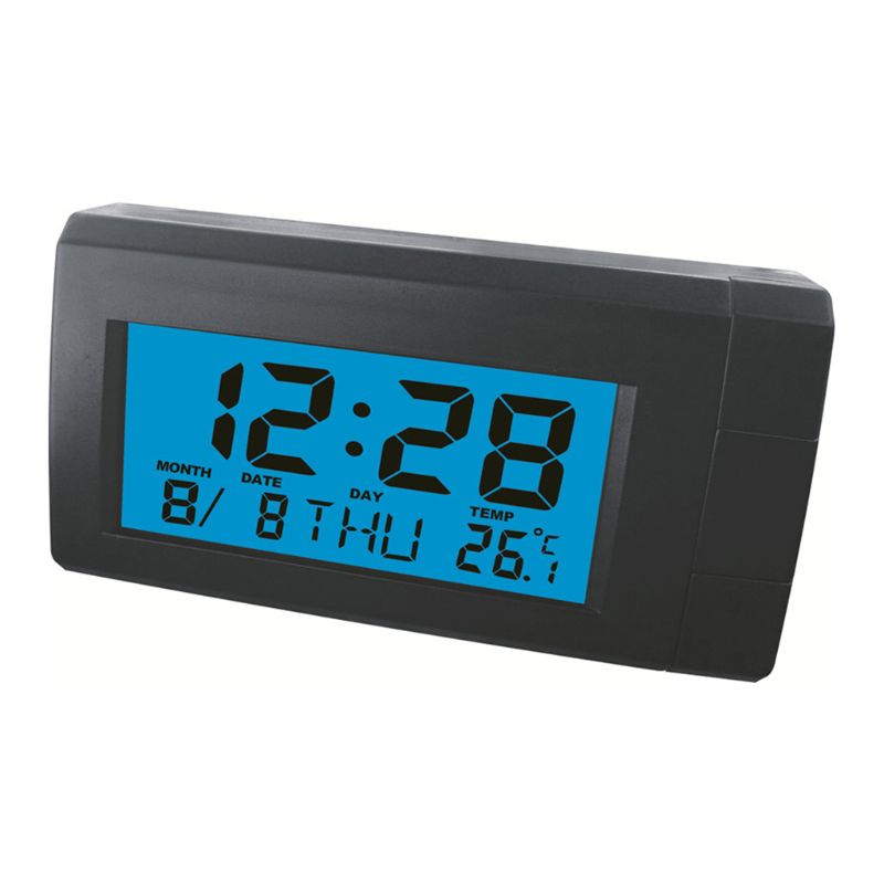 Auto Thermometer Mit Hintergrundbeleuchtung Funktion Digitale Uhr Auto Innen Temperatur Q39F
