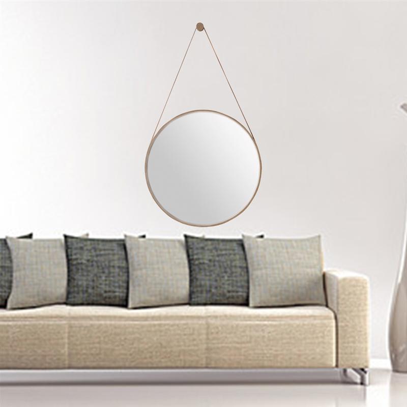 Round Hanging Mirror Round Make Up Mirror Bathroom Wall Hangings With Hanging Strap Girl Mirror Bathroom Bedroom Cruise