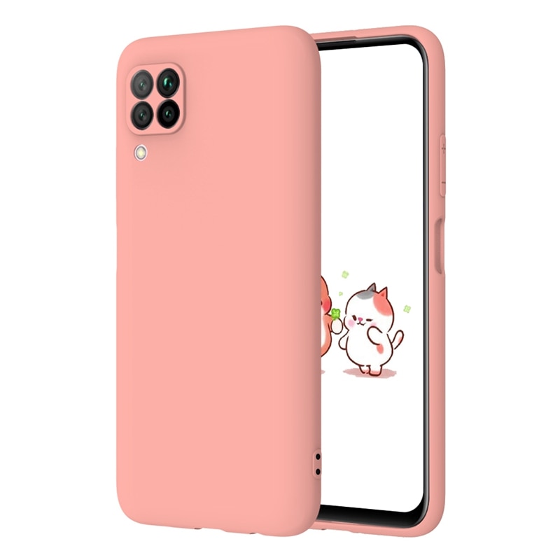 Zachte Siliconen Case Voor Huawei P40 Lite Case Candy Kleur Tpu Cover Voor Hawei Coque Huawei Nova 6se Nova6 se 5G Cover Etui: For Huawei P40 Lite / Pink