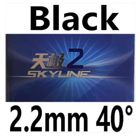 DHS Skyline TG2 TG 2 TG-2 Pips-In Table Tennis PingPong Rubber with Sponge 2.2mm: black  2.2mm H40