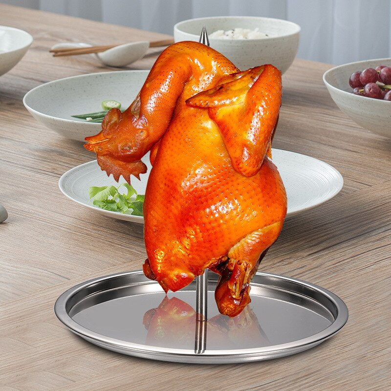 Support Vertical en acier pour brochette de Barbecue, pour volaille, pour rôtir la viande, broche brésilienne