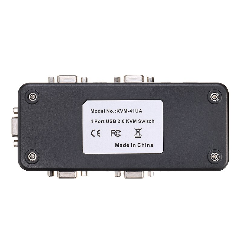 Pohiks 1pc 2/4 Ports USB 2.0 KVM Switch Box Portable Mouse Keyboard 1920x1440 Switches Adapter With 1.5m KVM Cables