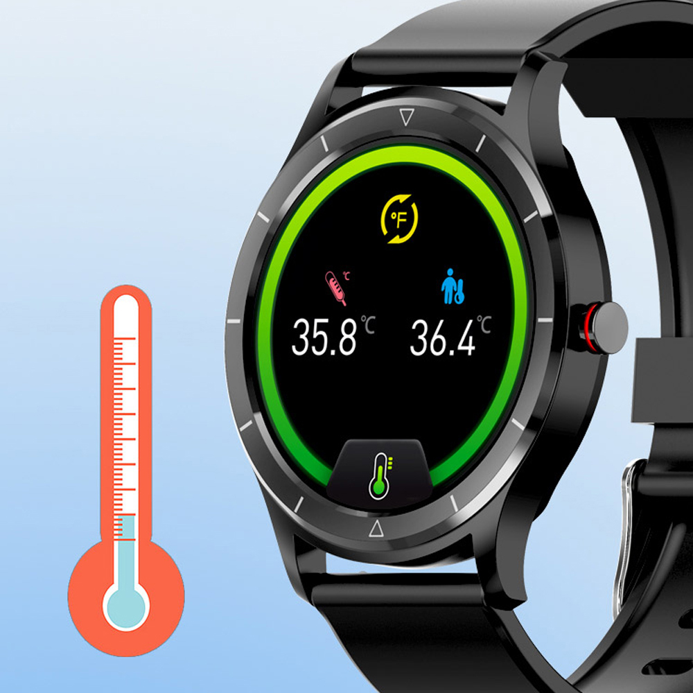 MISTEP ZM08 Men's Full Touch Screen Smart Watch IP67 Waterproof Blood Pressure Heart Rate Sports Fitness Tracker for Android iOS