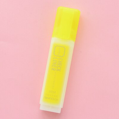 6pcs/pack Fluorescent Highlighter Marker Multi-Color Highlighter Pen Marker Paint Pens Set Stationery Office School Supplies: yellow 6pcs