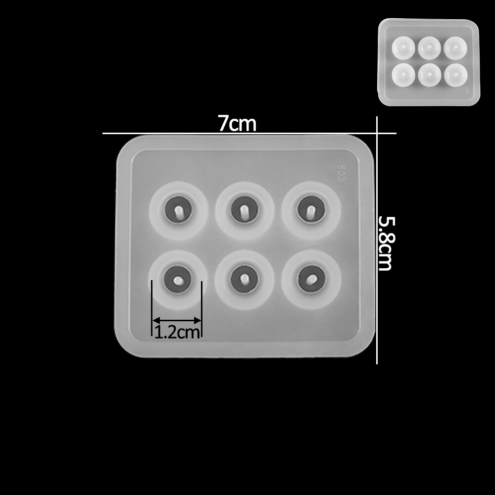 12 Pieces Resin Silicone Prismatic Mold 6 Grid Square Round Casting Mold Beads Pendant DIY Jewelry Making Finding Tools: 11