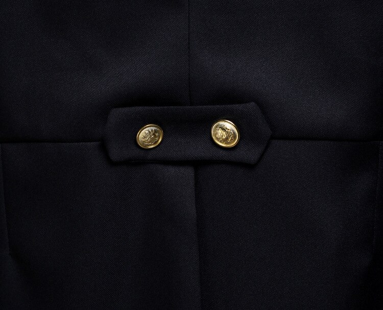 Sort broderi blomstret frakke jakkesæt sæt mænd slim fit club party scene smoking dragt sanger danser bal luksus terno masculino