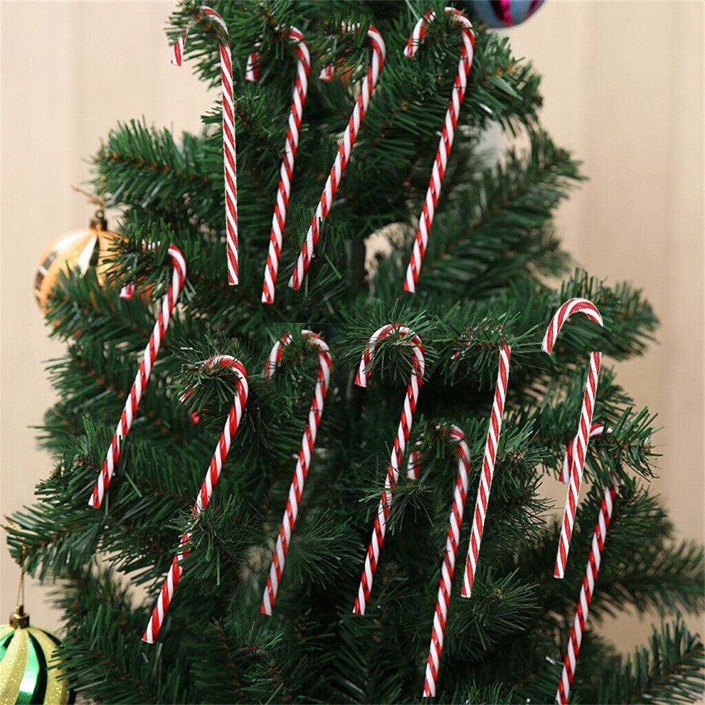 6 stuks/pak Nieuwjaar Christmas party kids XMAS opknoping candy cane kerstboom decoraties cane hanger decoratie