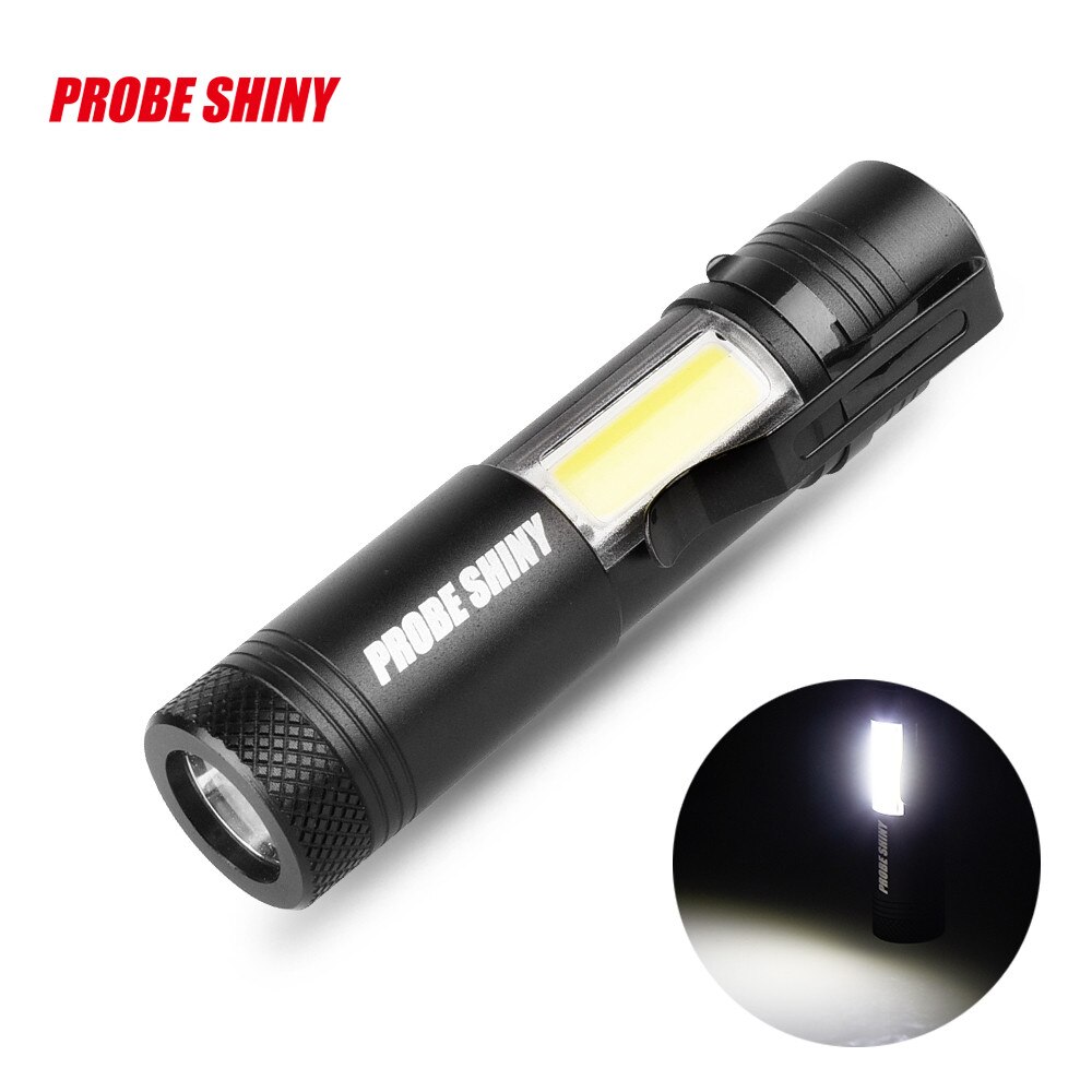 3000 Led Flashlight Portable Mini Xml-q5+cob Zoom 4 Modes Torch Flashlight Use Aa 18650 Battery Waterproof Lighting Lantern #N