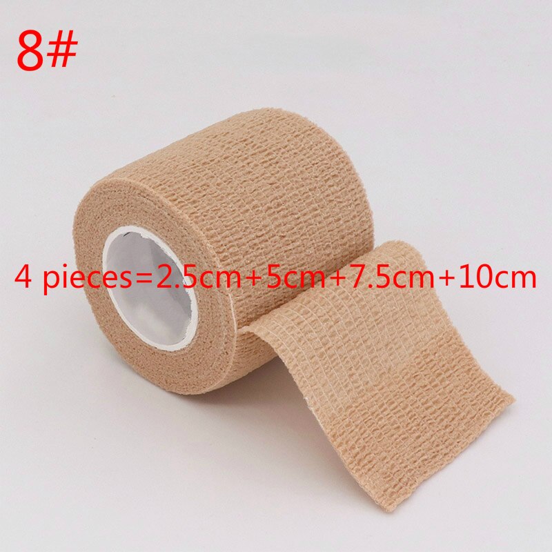 4 Pieces Elastoplast Bandage 4.5m Length Self Adhesive Sports Protector Breathable Elastic Bandage Gym Athletic Tape: Ivory